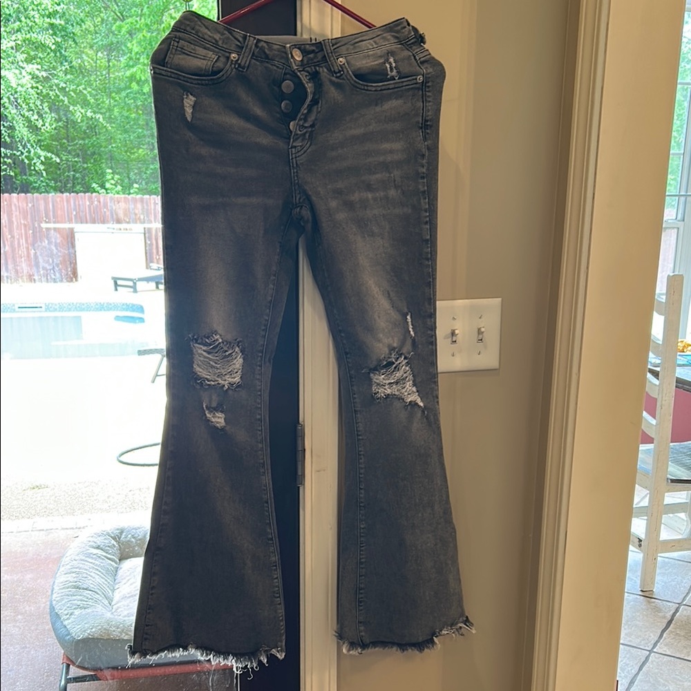Distressed Black Jeans